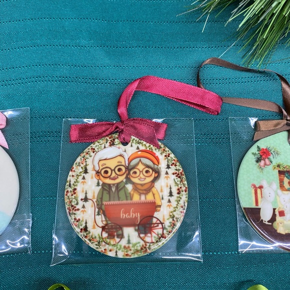 Handmade Ceramic “First Christmas As” Ornaments - Picture 3 of 16